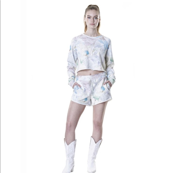 Baja East Tops - NWT Baja East sweater short set crystal